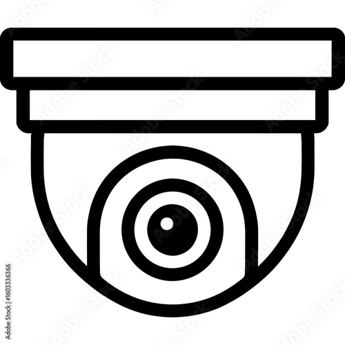 Security camera outline icon vector