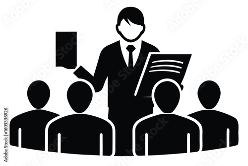 expert lecture vector icon