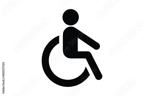 invisible disability symbol vector icon illustrati