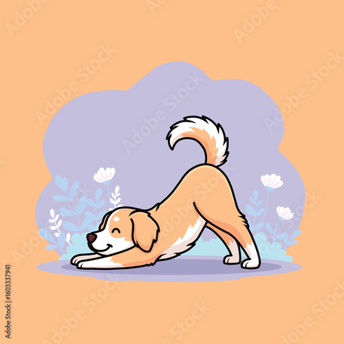 Dog Doing Stretching / Yoga