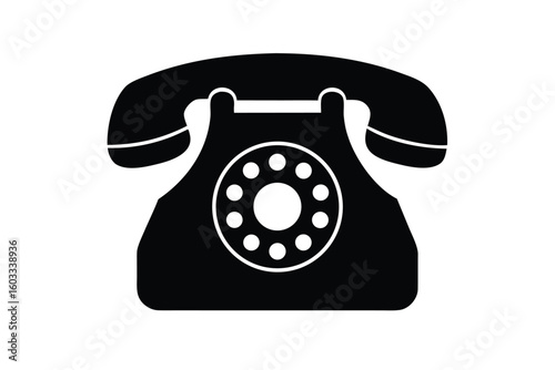 text telephone  tty  vector icon silhouette illust