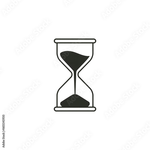 Timeless Flow – Hourglass Icon Design