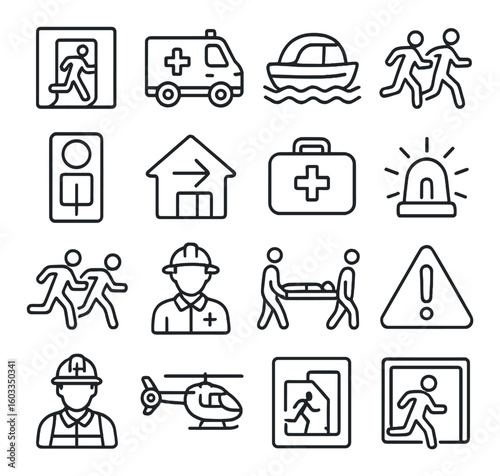 Vibrant festival icons with colorful performers and party elements