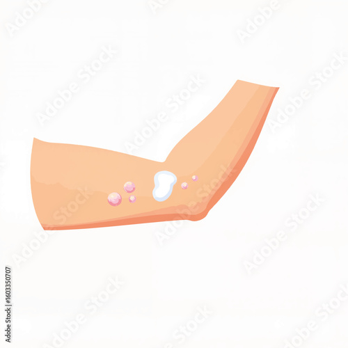 Skin with dermatological condition featuring small bumps and irritation  