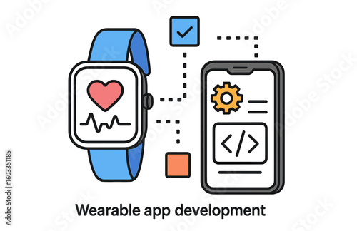 Wearable app development for health monitoring and user connectivity with mobile devices