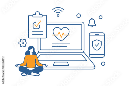 Mindfulness and wellness technology integrated with health tracking for a balanced lifestyle