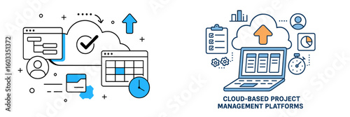 Cloud-based project management platforms enhance teamwork and productivity through digital organization and scheduling tools