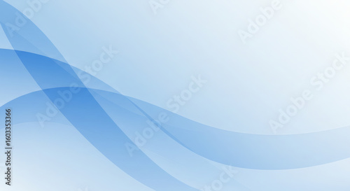 Abstract blue wave background with smooth gradients and minimal design.