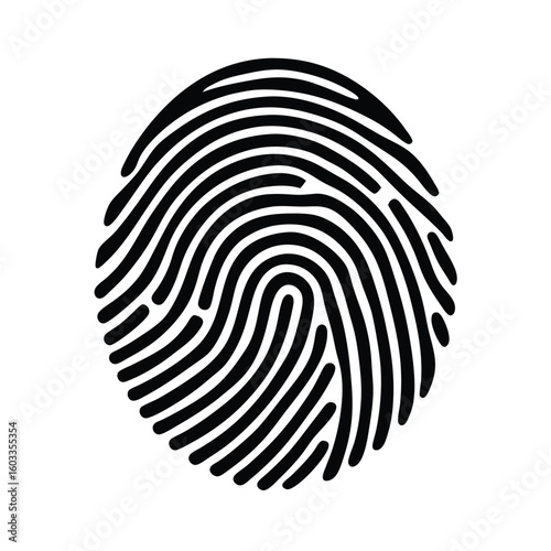  fingerprint on white background
