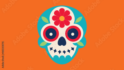 day of the dead sugar skull vector background 