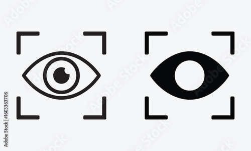 Two eye icons within scanning frames