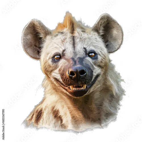 portrait of a hyena