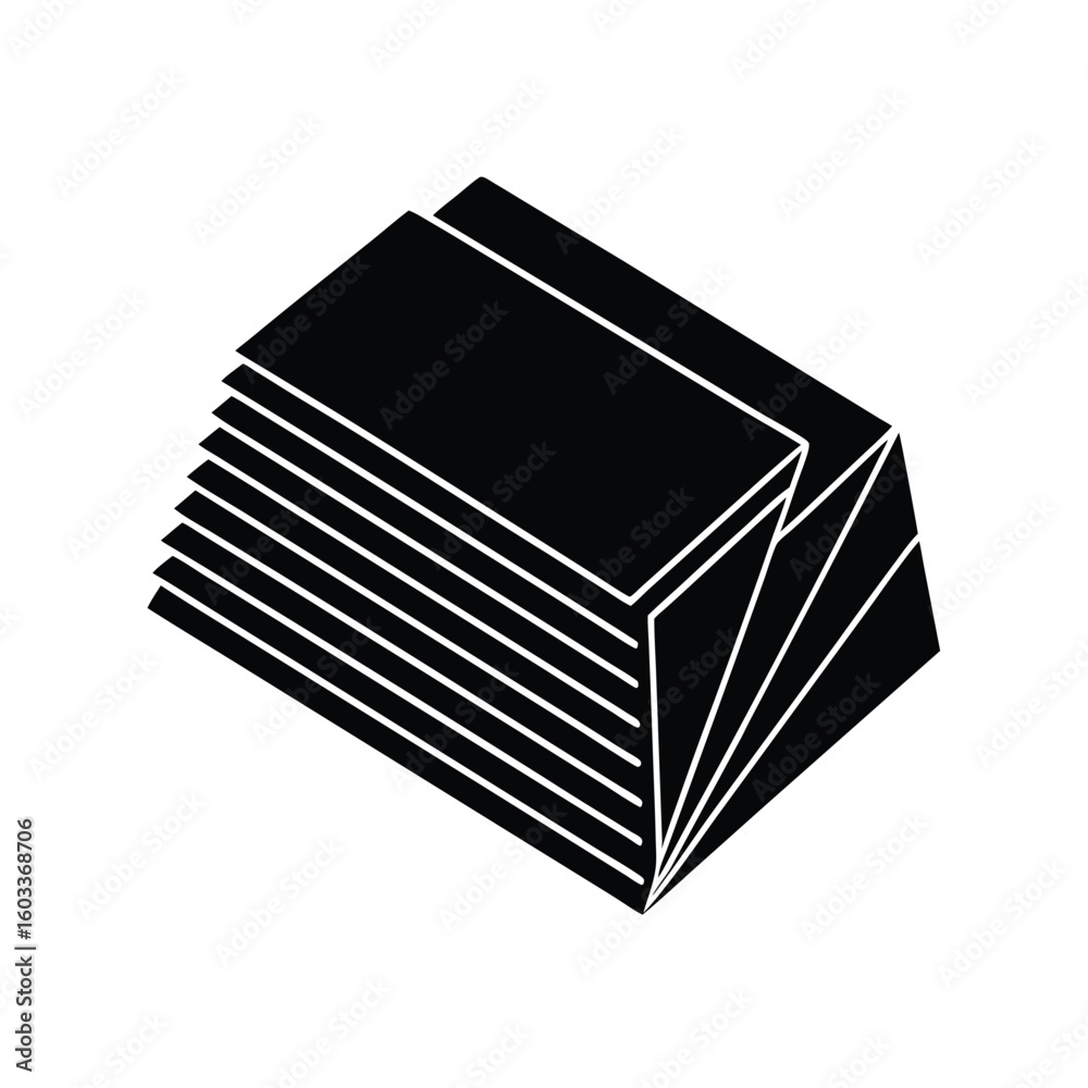 postcard stack on white background