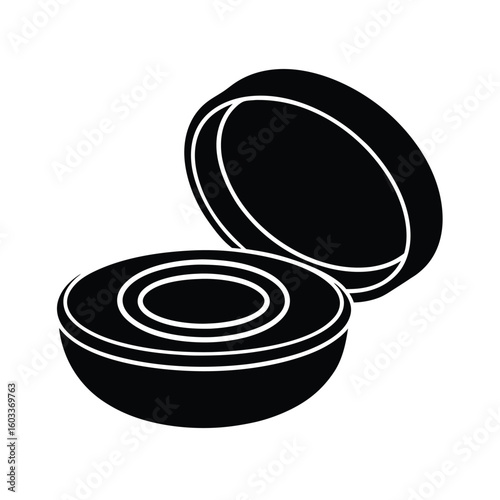 contact lens case on white background