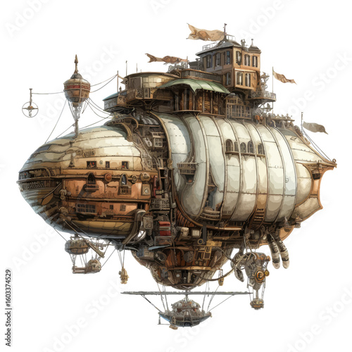 the blimp in the port