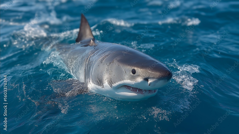 Naklejka premium great white shark