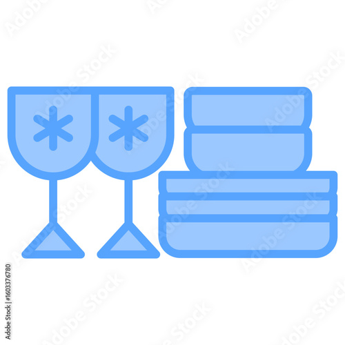 Dinner Ware Blue Icon