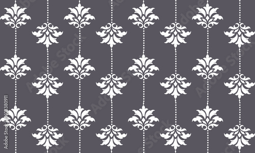 damask seamless pattern background. Classical old fashioned damask ornament, royal victorian seamless texture for wallpapers, textile, wrapping.