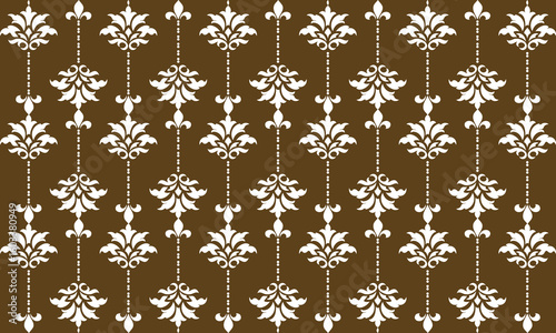 damask seamless pattern background. Classical old fashioned damask ornament, royal victorian seamless texture for wallpapers, textile, wrapping.