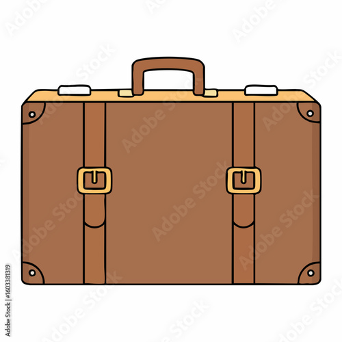 Vintage Suitcase Vector Illustration