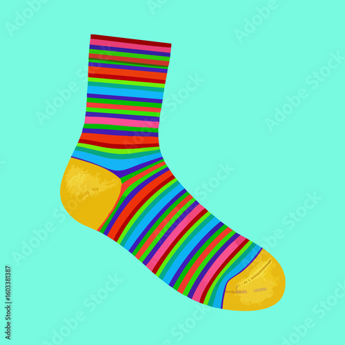 Striped sock illustration