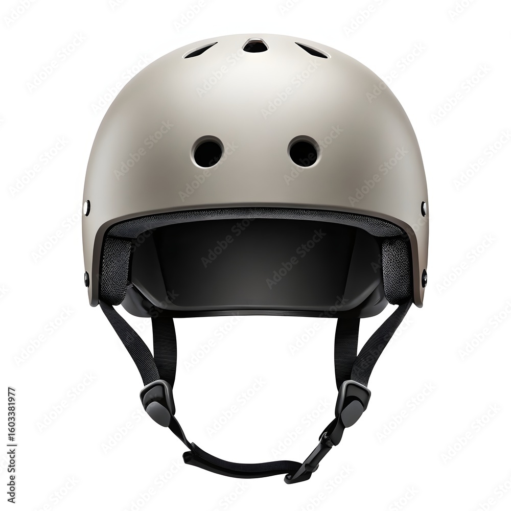 Fototapeta premium Protective Safety Helmet With Chin Strap For Cycling Skateboarding Roller Skating Outdoor Sports Gear Head Protection Equipment Durable