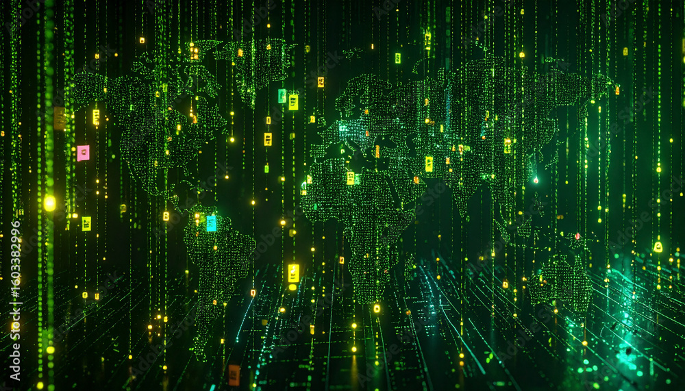 Obraz premium Sticky Note Time Zone Map. Sticky Notes concept. Generated Image