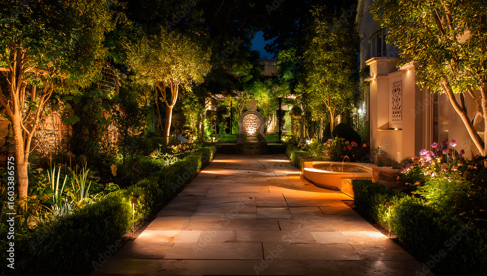 Obraz premium Stunning outdoor lighting for gardens