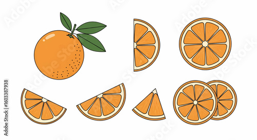 Vibrant Orange Slices A Citrus Delight for Healthy Eating and Fresh Juice Concepts