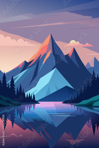 mountain landscape with mountains