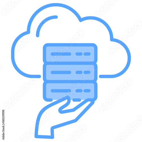 Hosting Services Blue Icon