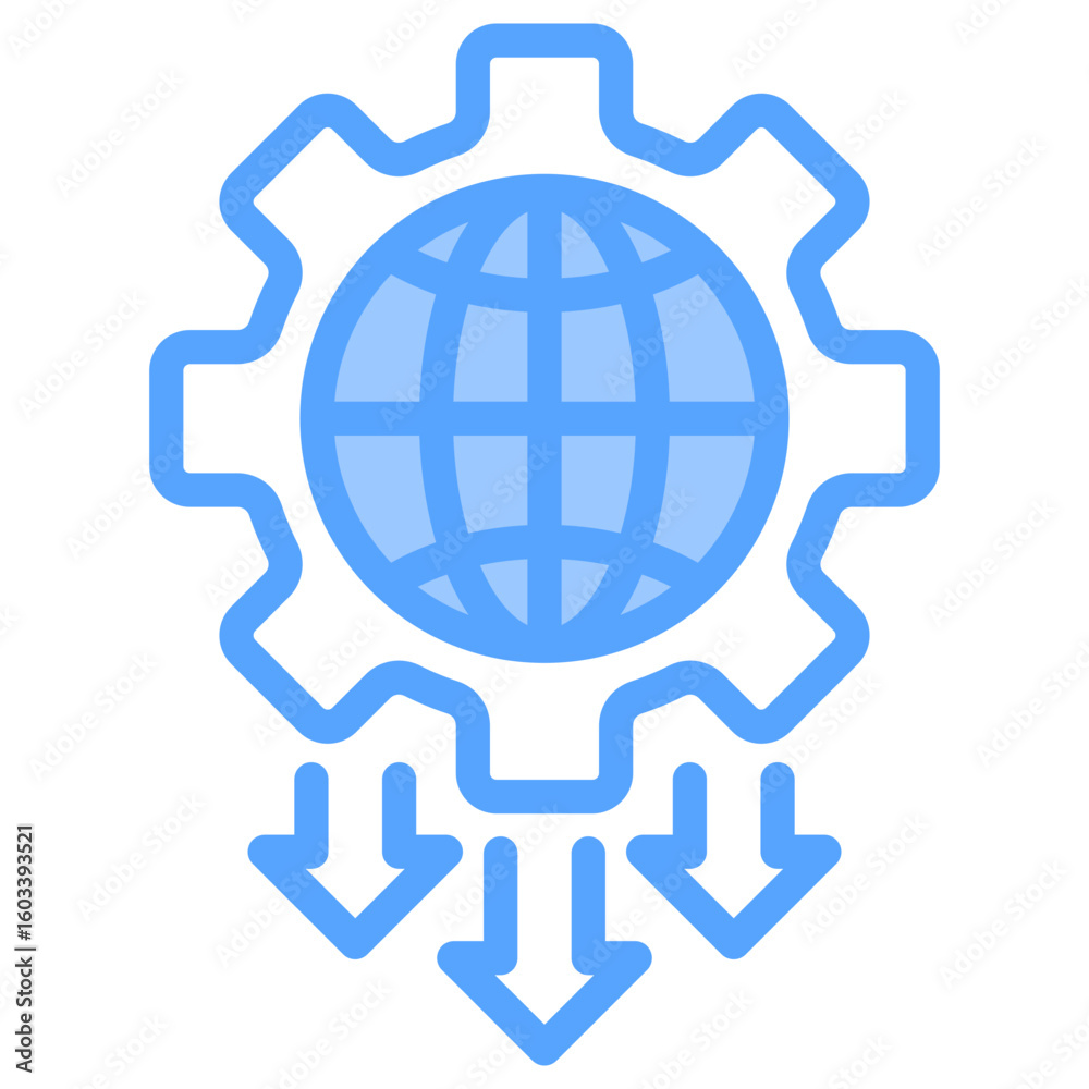 Obraz premium Meltdown Blue Icon