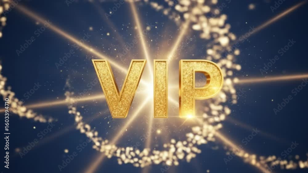 Glittering Gold VIP Status: Exclusive Access Animated Intro