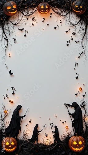 Witches’ Melody in a Haunted Autumn Forest