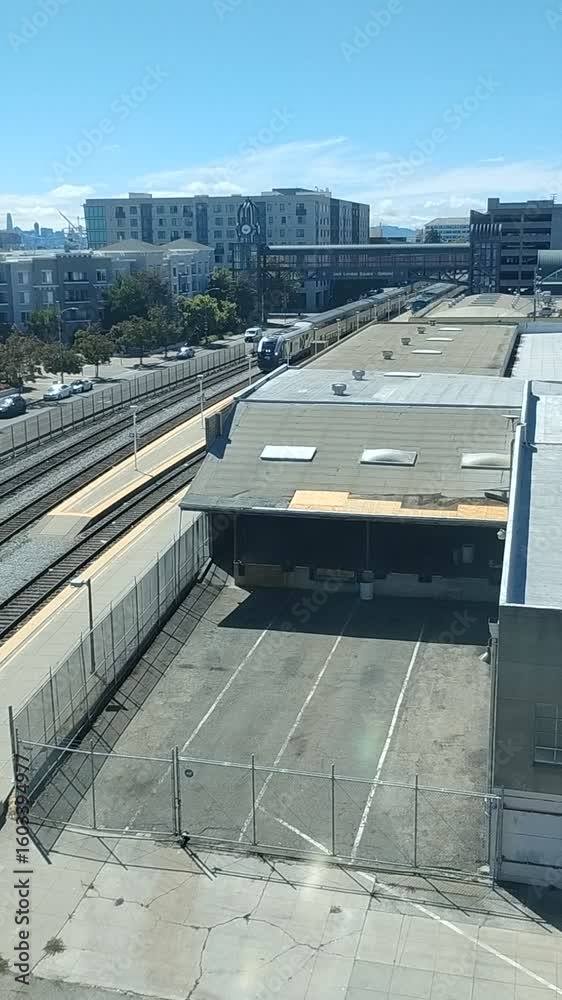 Caltrans train leaving station