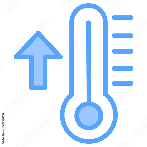 High Temperatur Blue Icon
