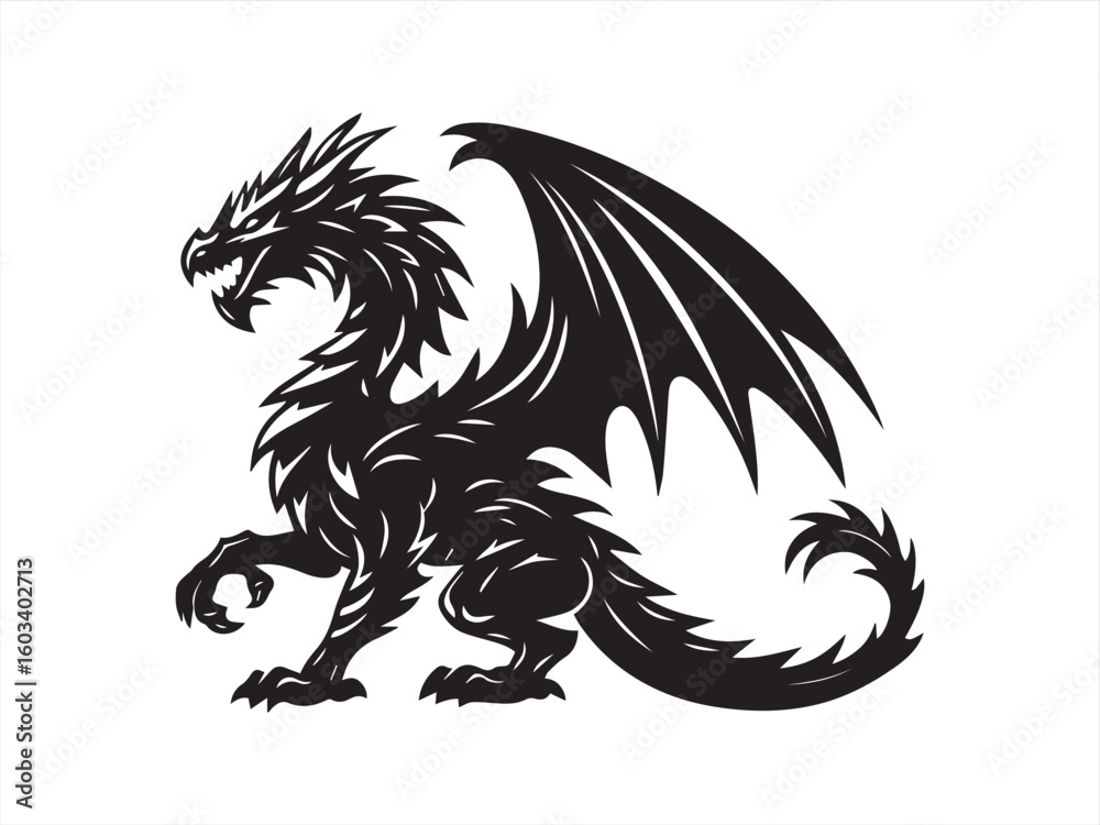 Naklejka premium Fire-Breathing Dragon