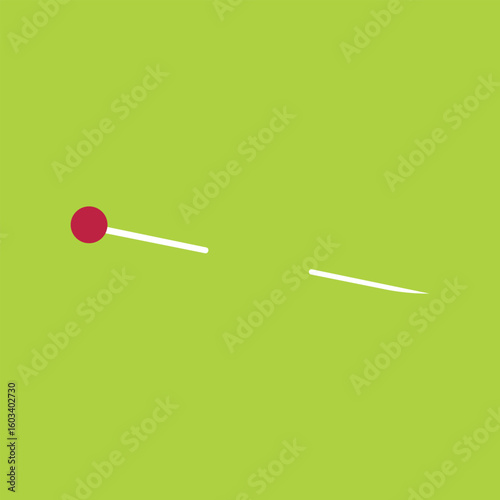 Illustration pin needle sticky