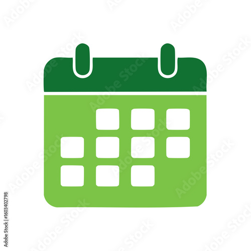 Green Calendar Icon Reminder Planner Schedule Appointment Date Marked Event