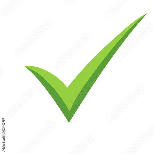Green Check Mark Symbol Signifying Approval and Validation on a Plain Background Free Download Green Check Mark Symbol Signifying Approval and Validation on a Plain Background - GFXLoad