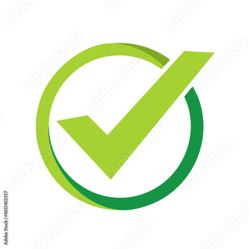 Free Download Lime Green Check Mark Inside a Ring Signifying Approval Success or Completion - GFXLoad