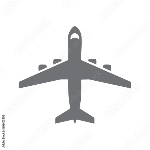 Airplane Icon Isolated on White for Travel and Transportation Concepts