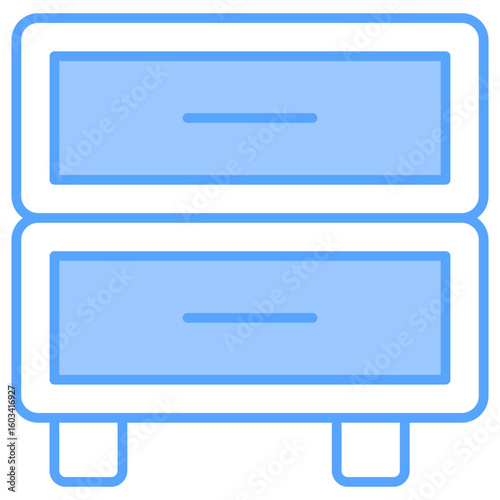 Filling Cabinet Blue Icon