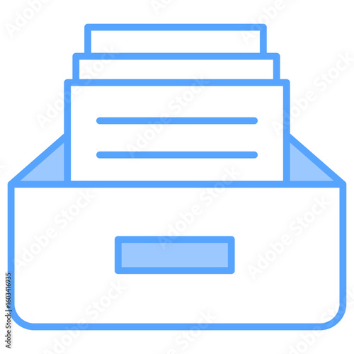 Filling Cabinet Blue Icon