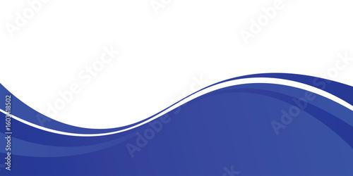 Frame of header, separator blue shape for website. Curve lines and wave divider for Top or Bottom page. Eps 10.