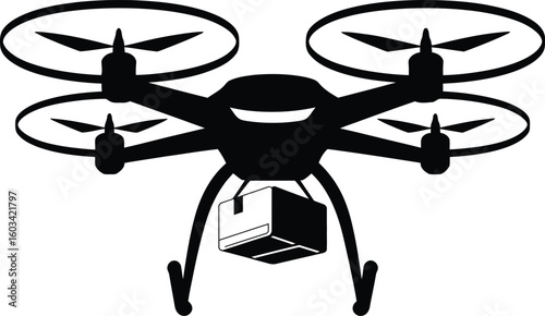 Delivery Drone Silhouette