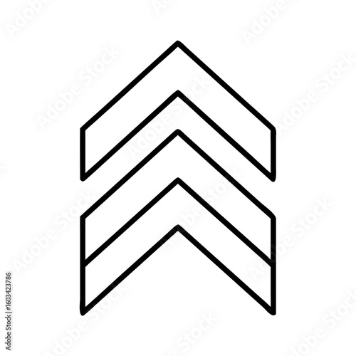 Chevron arrow up vector graphic design element for web design interface user interface and apps