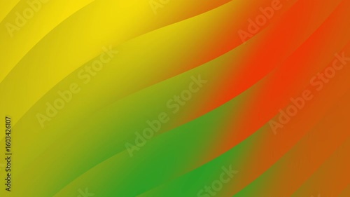 Abstract green, yellow and orange wavy lines background for vibrant designs, suitable for web banners, posters, and abstract art projects