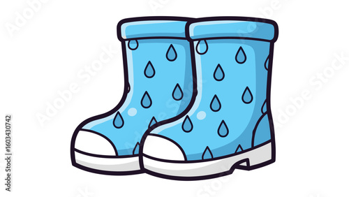 Whimsical Cartoon Rain Boots Vector Illustration for Playful Designs and Creative Projects