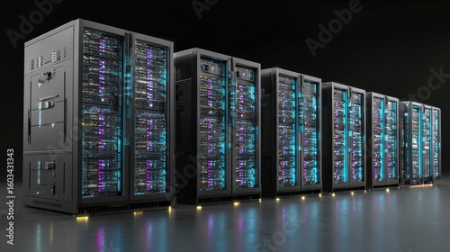 Server racks in a data center